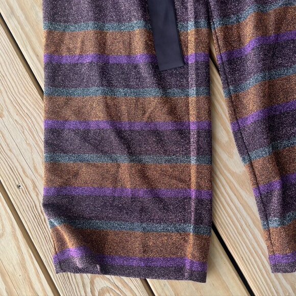 Modcloth NWT Your Time To Shine Wide Leg Pants Sparkly Purple Orange Large - Picture 3 of 12